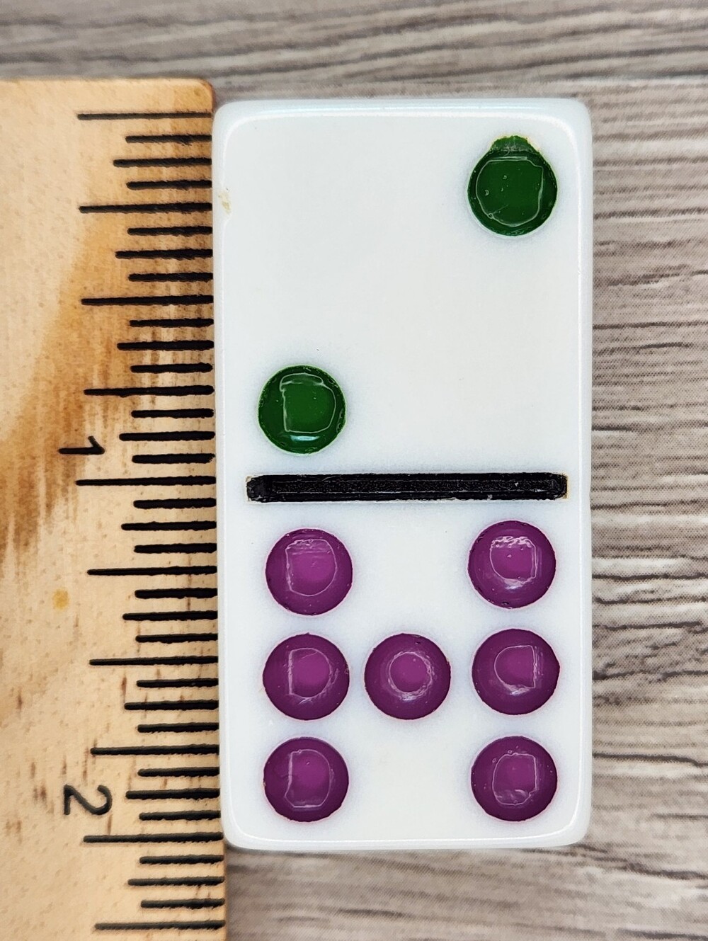 2:7 Replacement Domino Cardinal Jumbo Size Color Dot 2 X 1 X 3/8ths